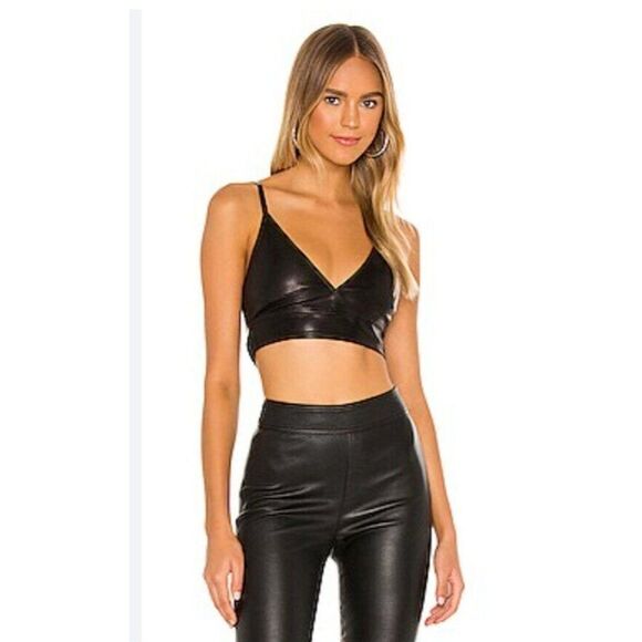 Emma & Sam Synthetic leather Cropped Tank Top S - Picture 1 of 7